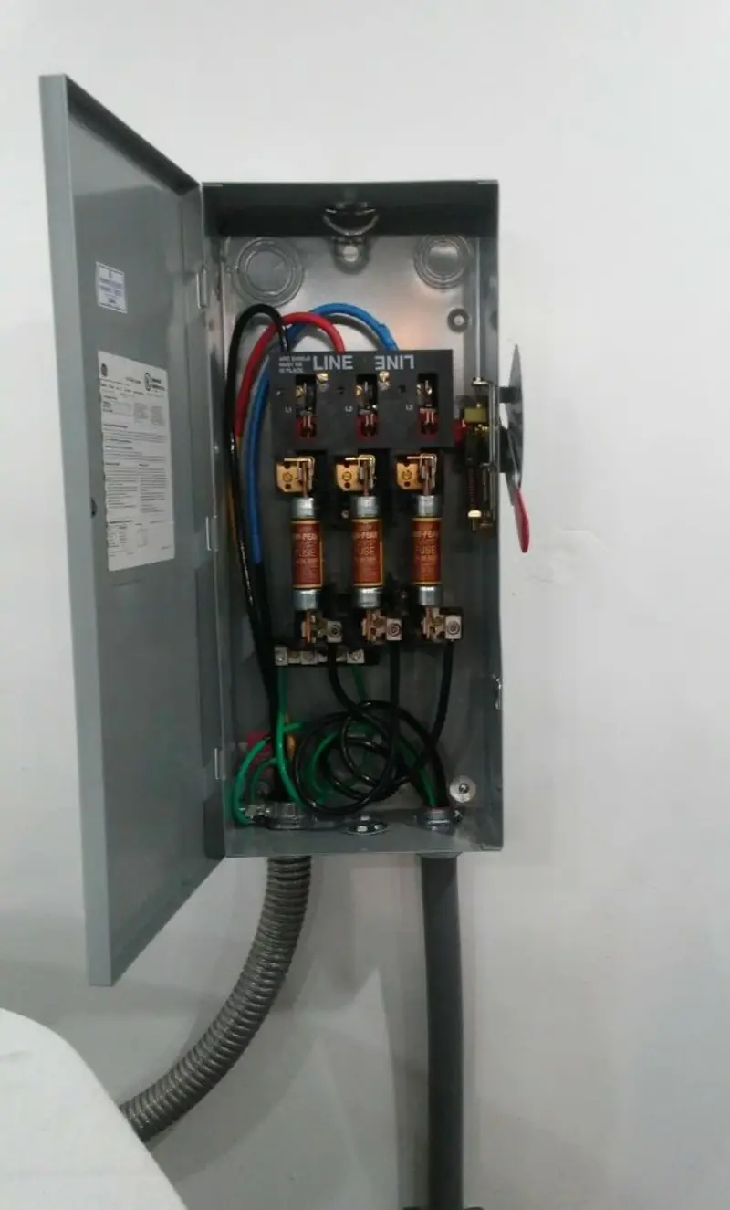 Three-phase disconnect switch installed for Electrical Wiring & Rewiring in St. Marys